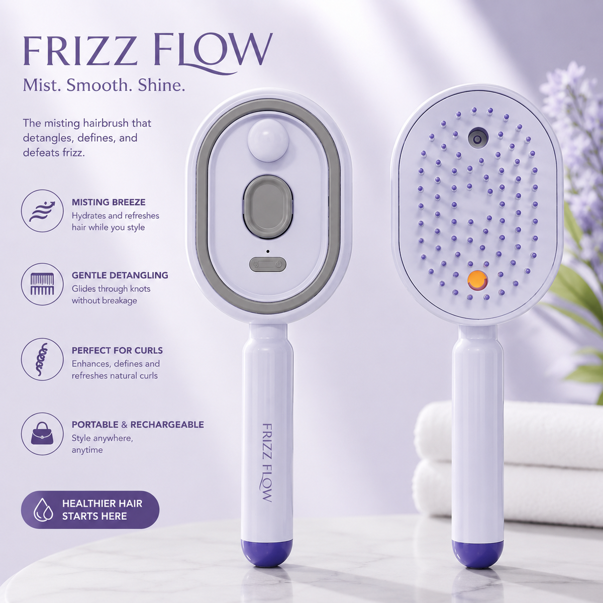 FrizzFlow™ Shine Brush